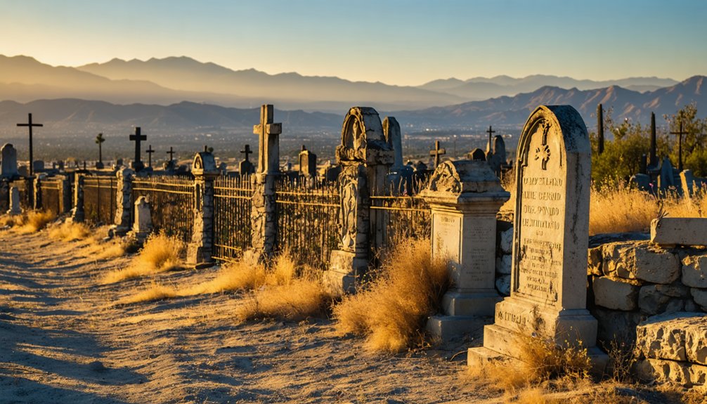historic cemetery overlooking valley