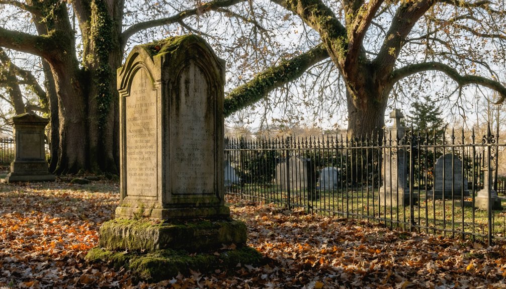 historic cemetery with legends