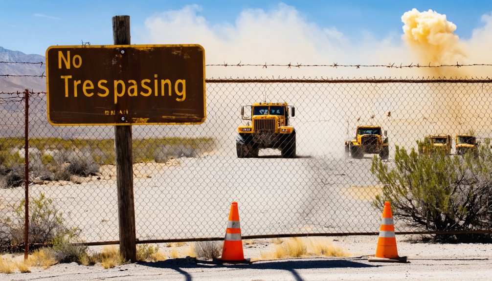 mine traffic and access restrictions