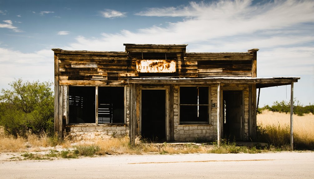 near ghost town with residents