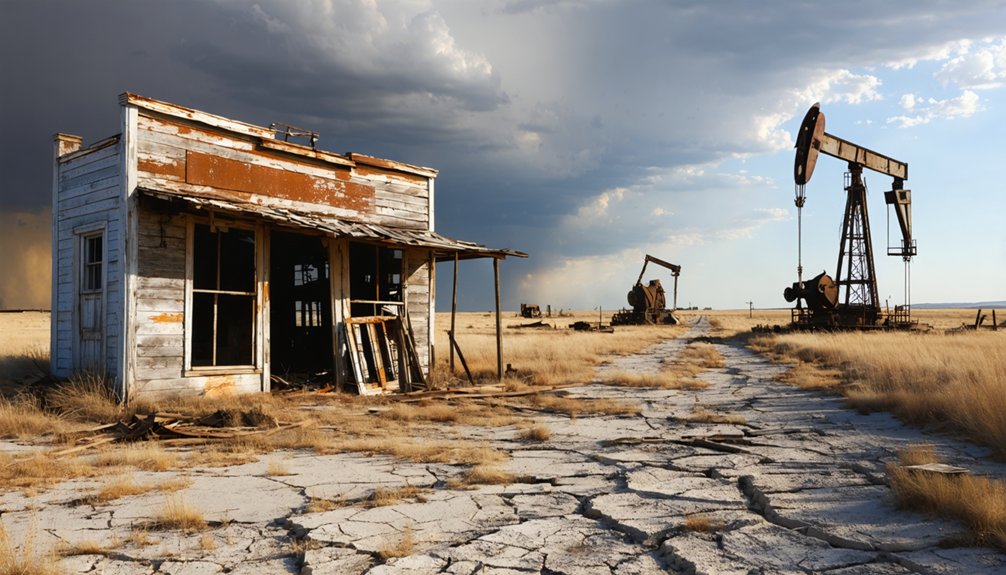 oil fires decline depression
