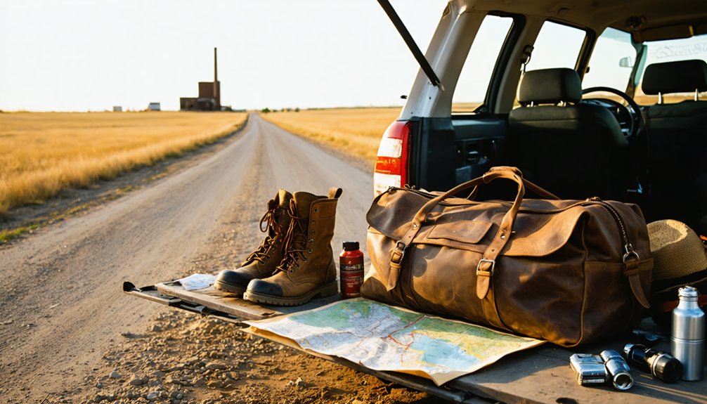 pack water clothing and supplies