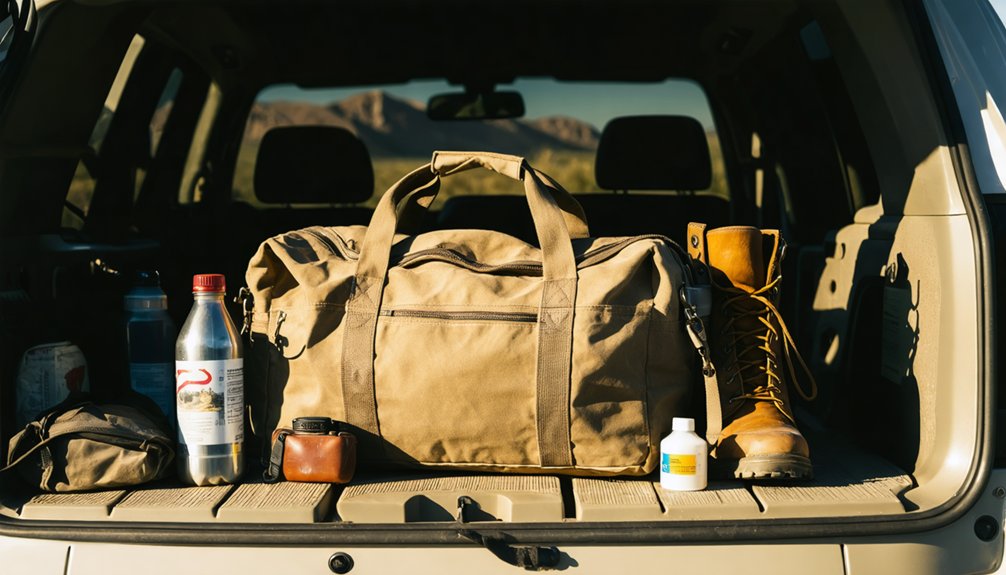 pack water gear and snacks