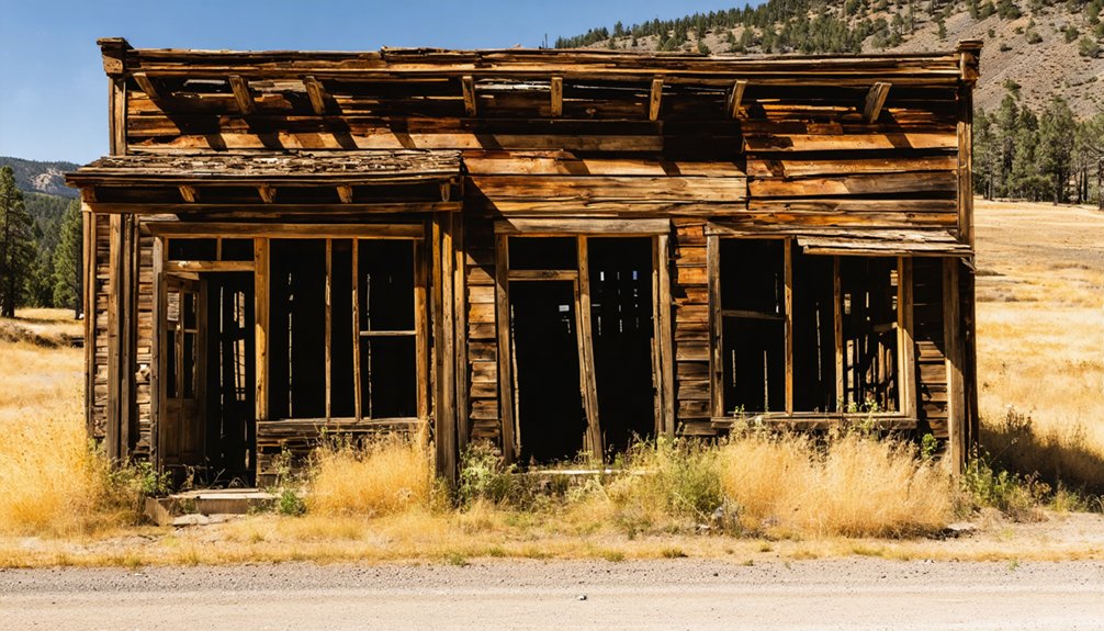 preserved structures fading ghost town