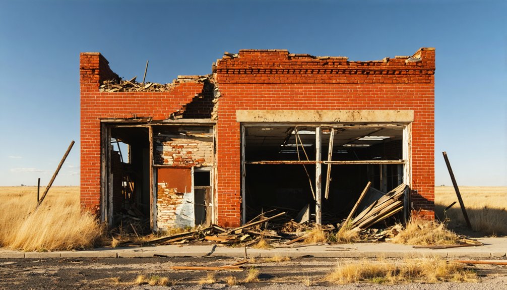 quiet rural ghost town