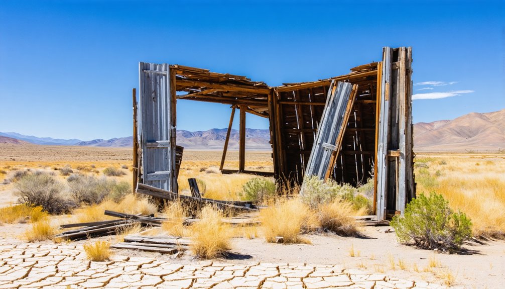 railroad ruins and abandoned tanks