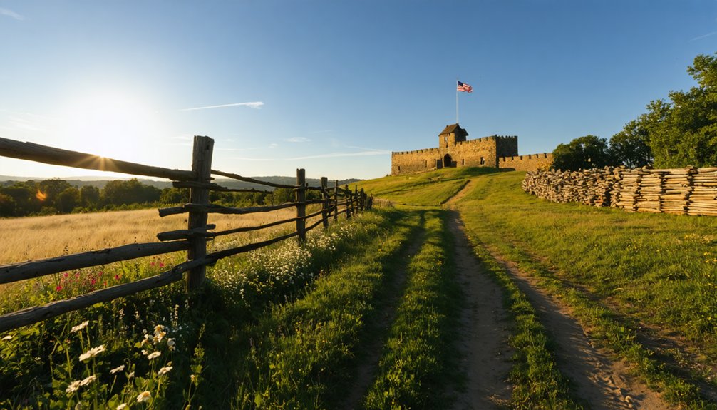 reconstructed fort with live demonstrations