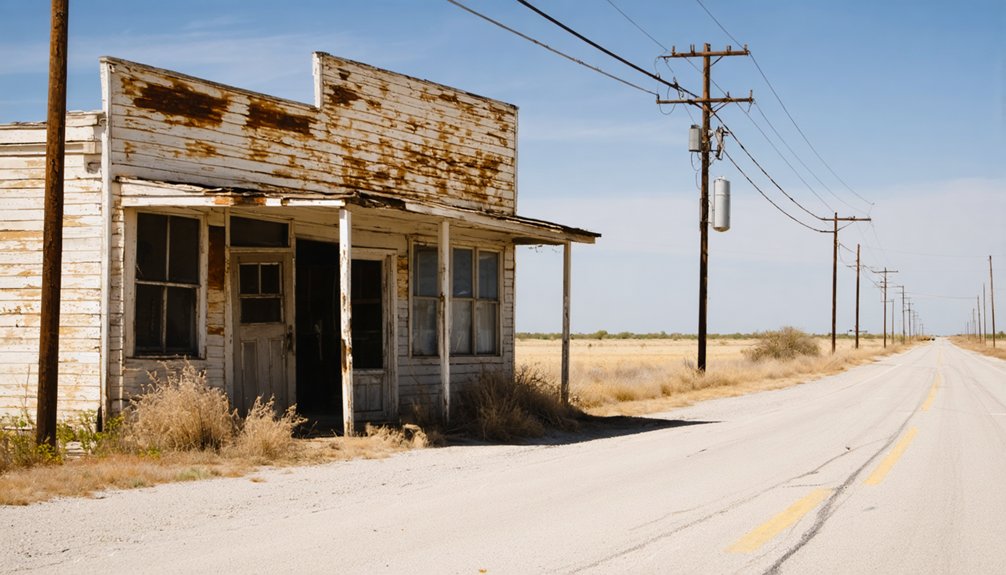 remote unmarked ghost town