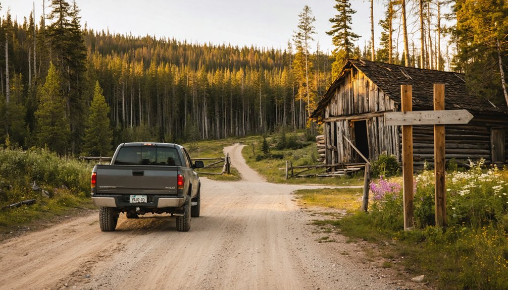 rough unpaved access road