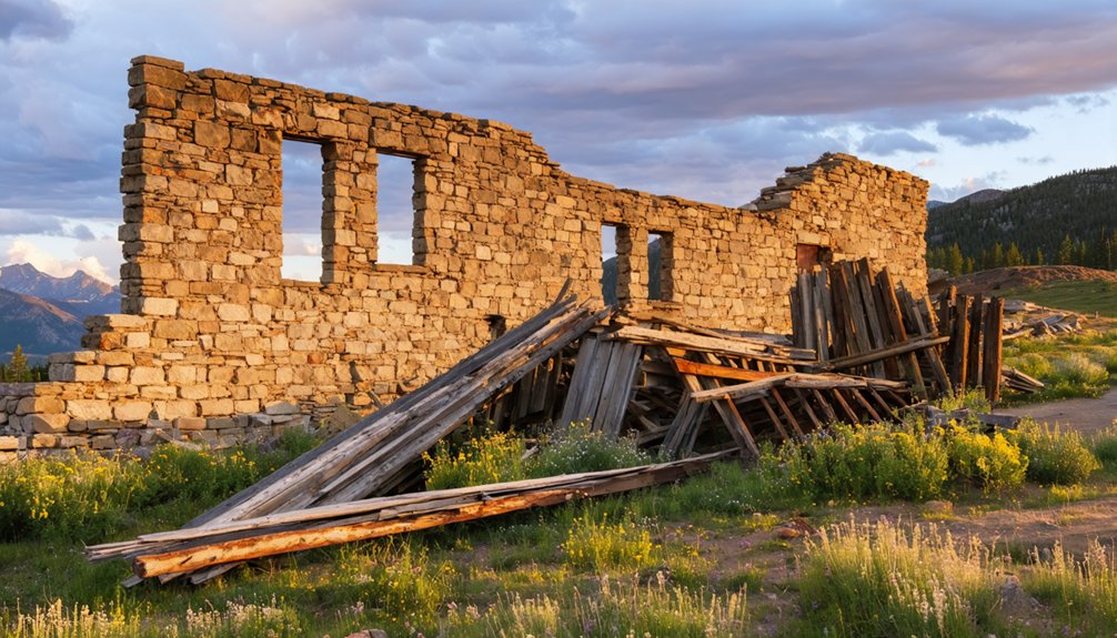 ruins foundations mine remnants
