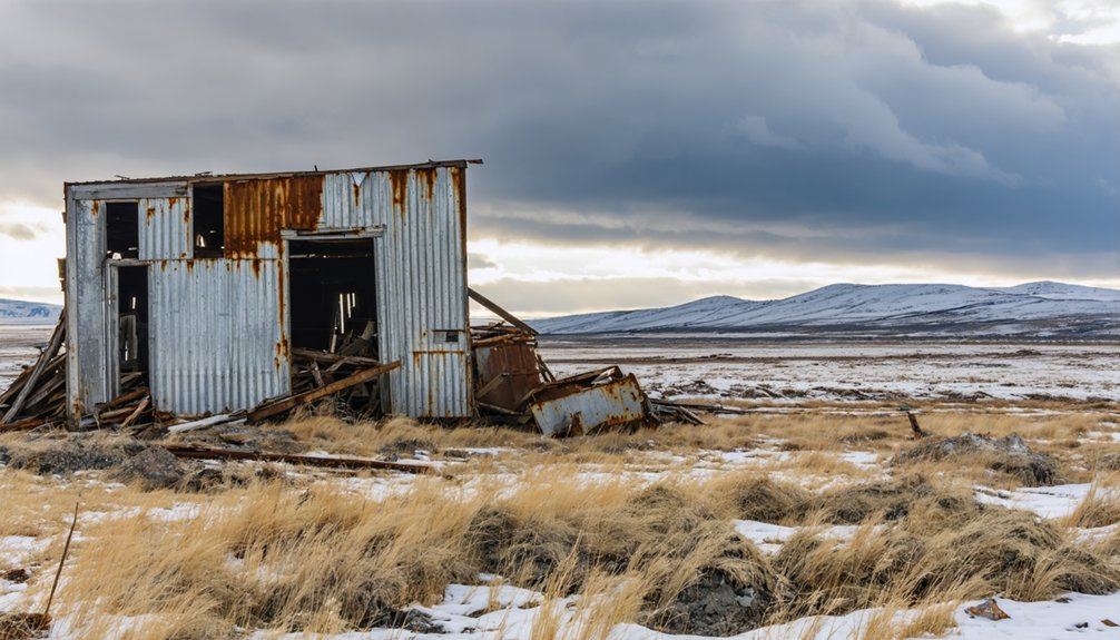 ruins of early mining camp