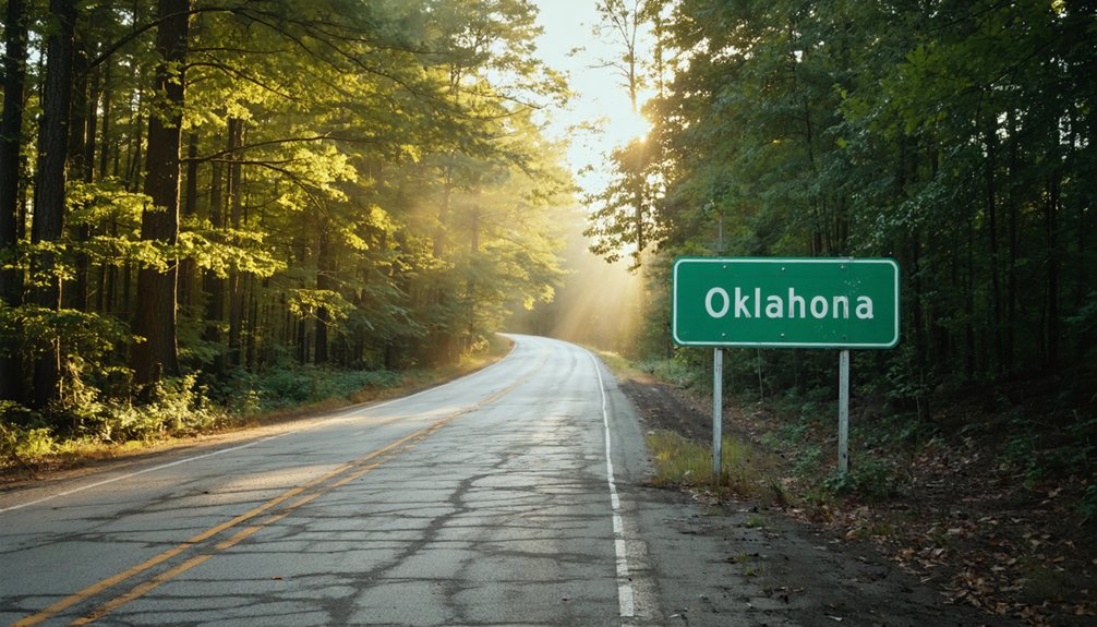 scenic rural road approach