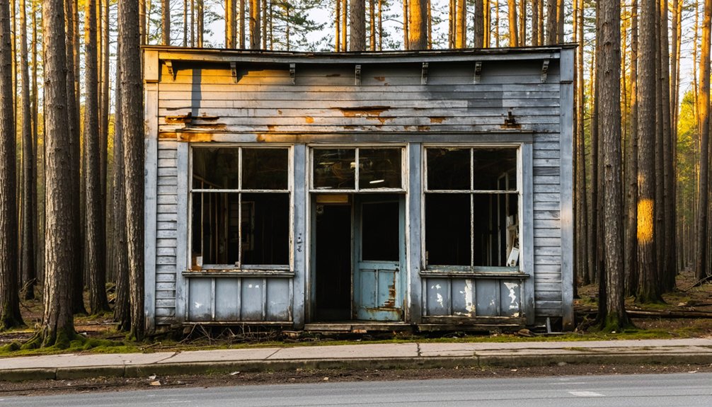 timber decline eroded town