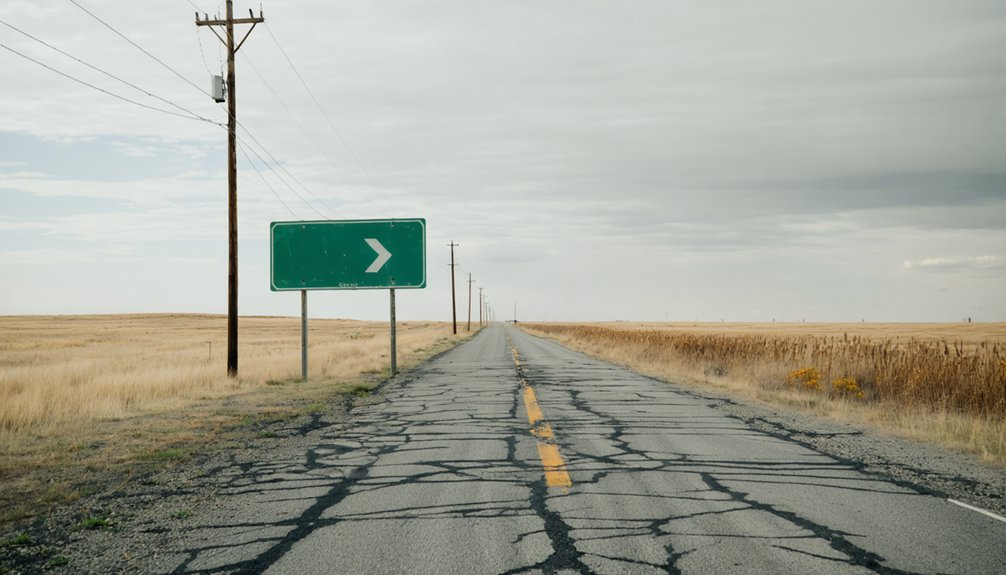 unmarked overgrown rural roads