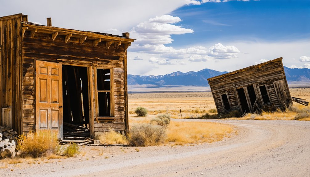 visit ghost towns along route